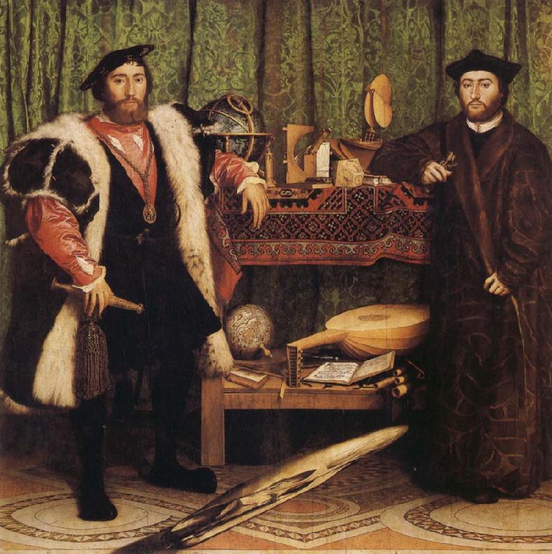 Hans holbein the younger The Ambassadors France oil painting art